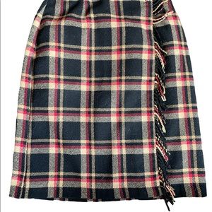 SAG HARBOR Vintage plaid red/black/tan skirt size 8